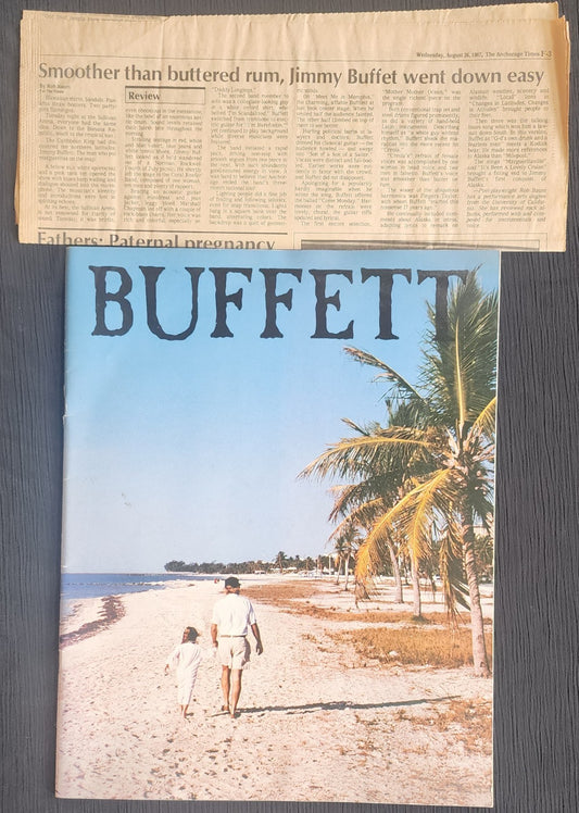 JIMMY BUFFETT VINTAGE 1987 SUMMER TOUR Concert Program Tour Book + Alaska Review