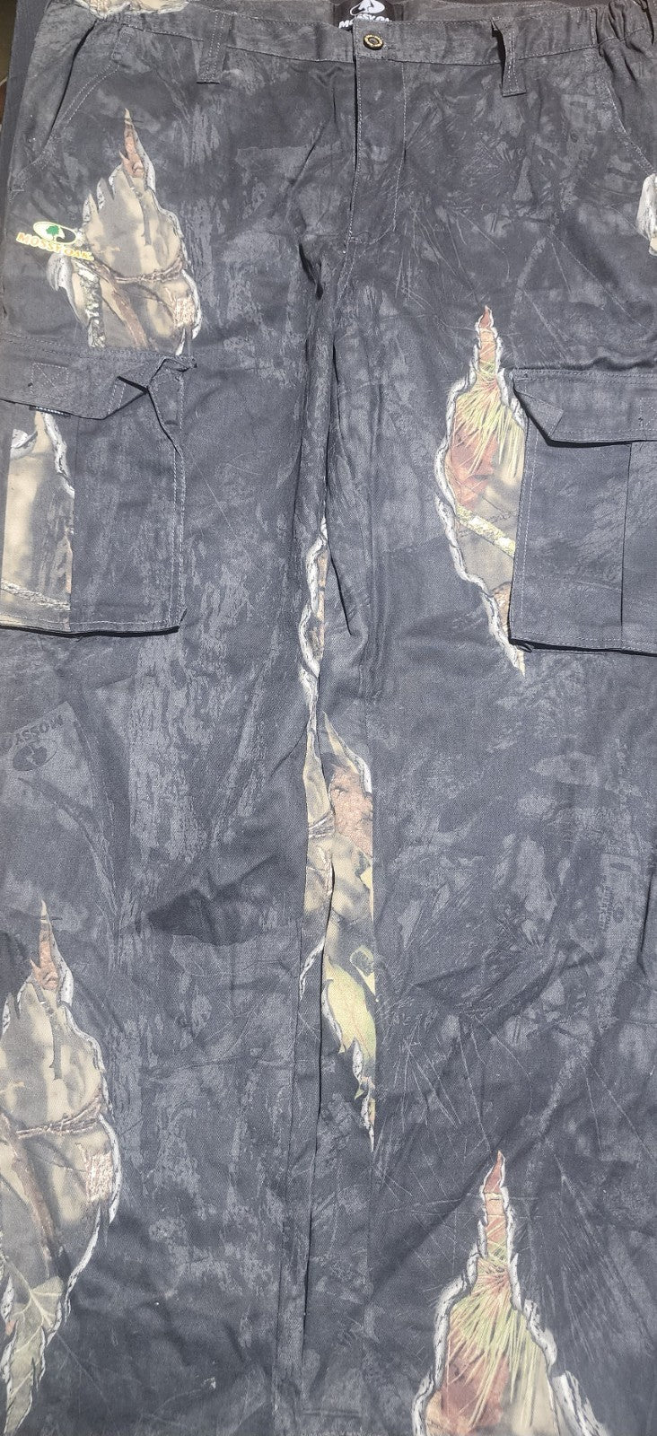 Mossy Oak Cargo Pants Size XL 40/42 Break Up Eclipse Camo Wide Leg Canvas Hunt