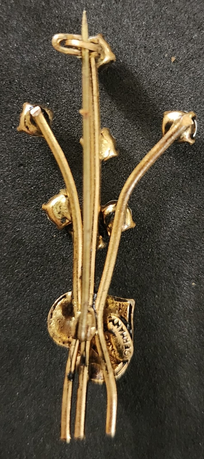 Vintage Gold Tone Aurora Borealis Crystal Germany Brooch