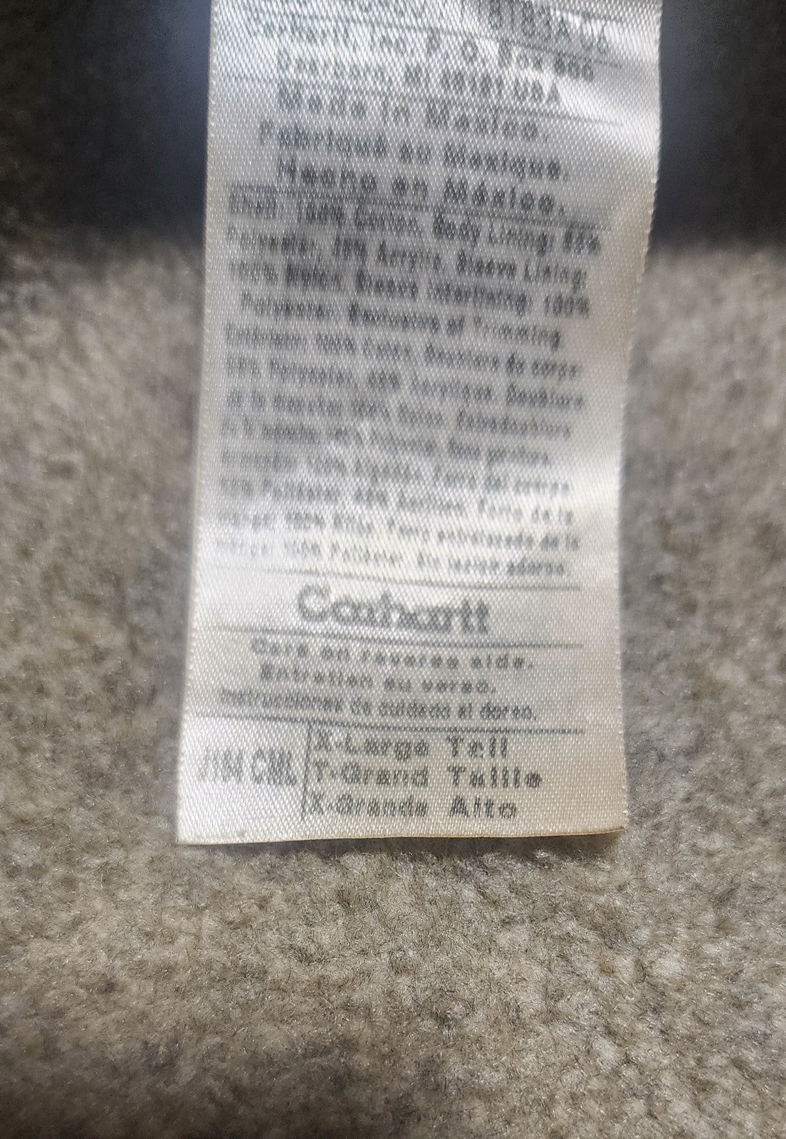 Vintage  Carhartt Mens XL TALL Jacket J164 CML Sherpa Lined Canvas