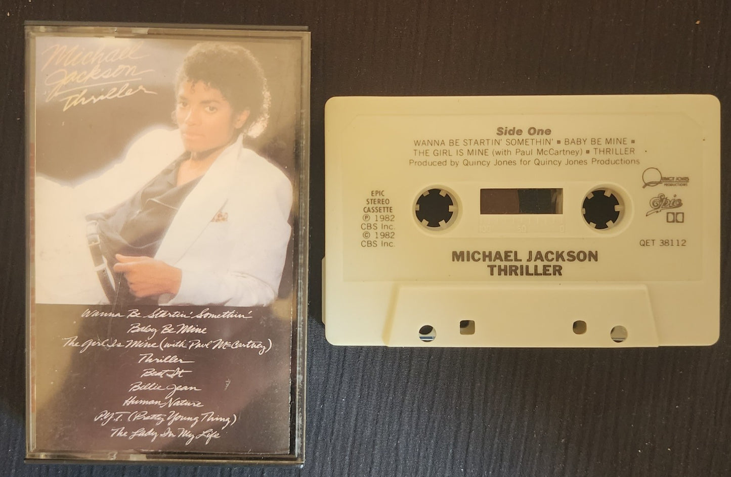 Michael Jackson Thriller 1982 Vintage Cassette Tape