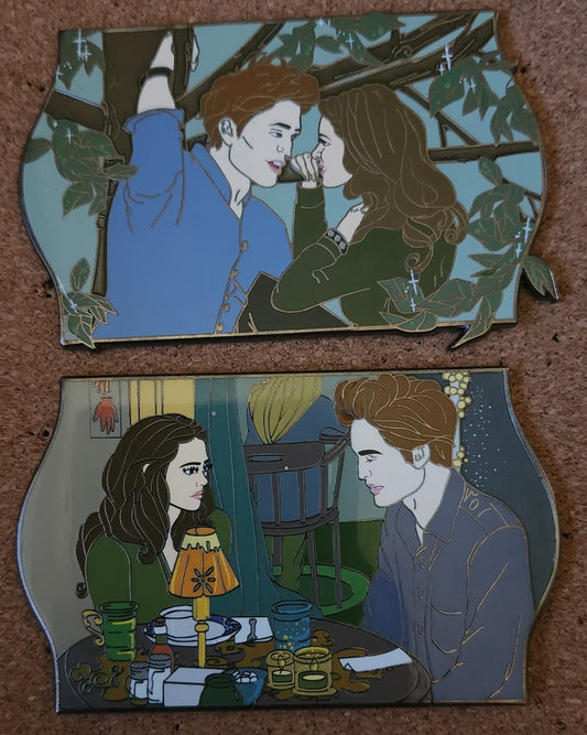 Lot of (2) Limited Edition 50 Twilight Edward & Bel Fantasy Pins by Pin Spirited