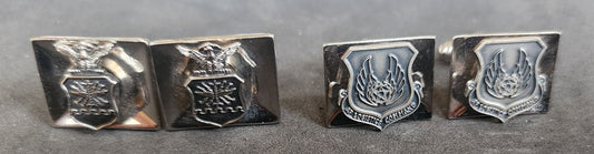 USAF Air Force Vintage Balfour Cufflinks Eagle & Shield + AF Logistics Command