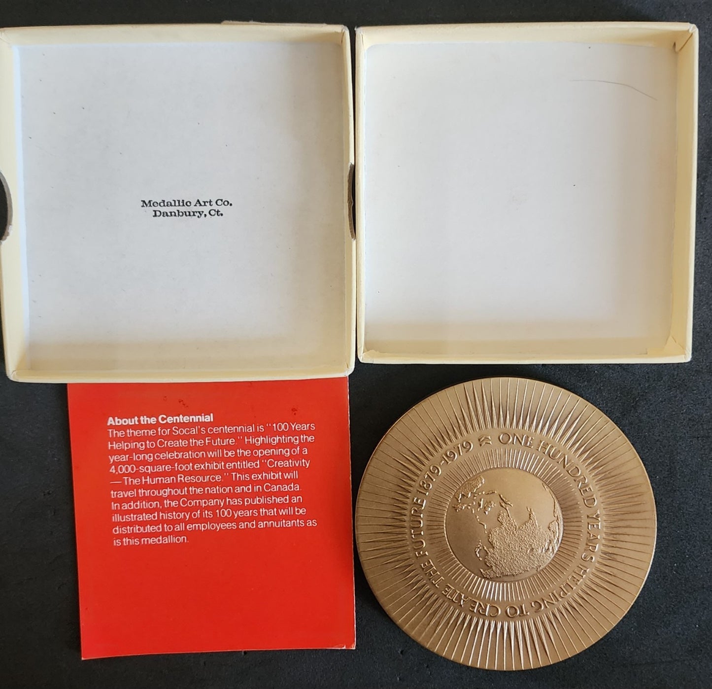 US, STANDARD OIL 1879-1979 100th Anniversary Medal  Bronze.