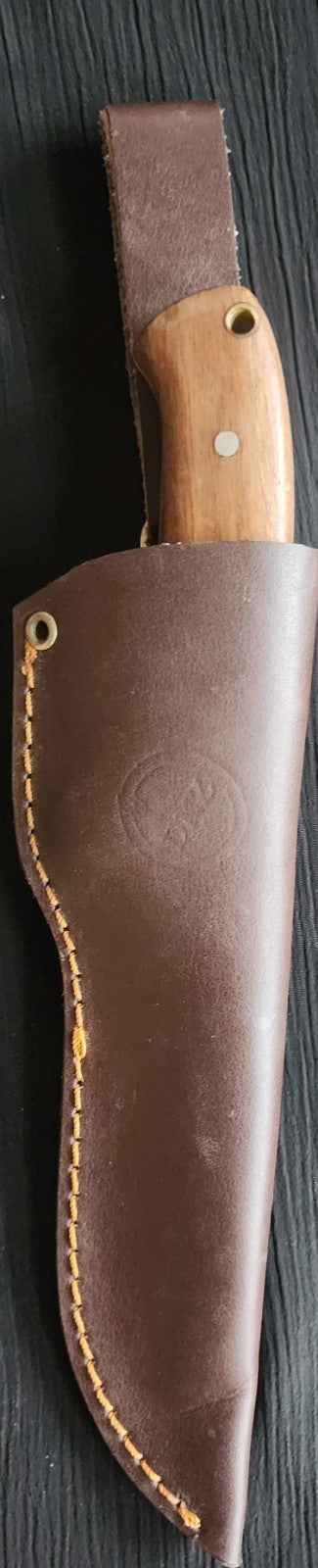 Fixed Blade Kuzach Knife DKZ Made in USA With Leather Sheath