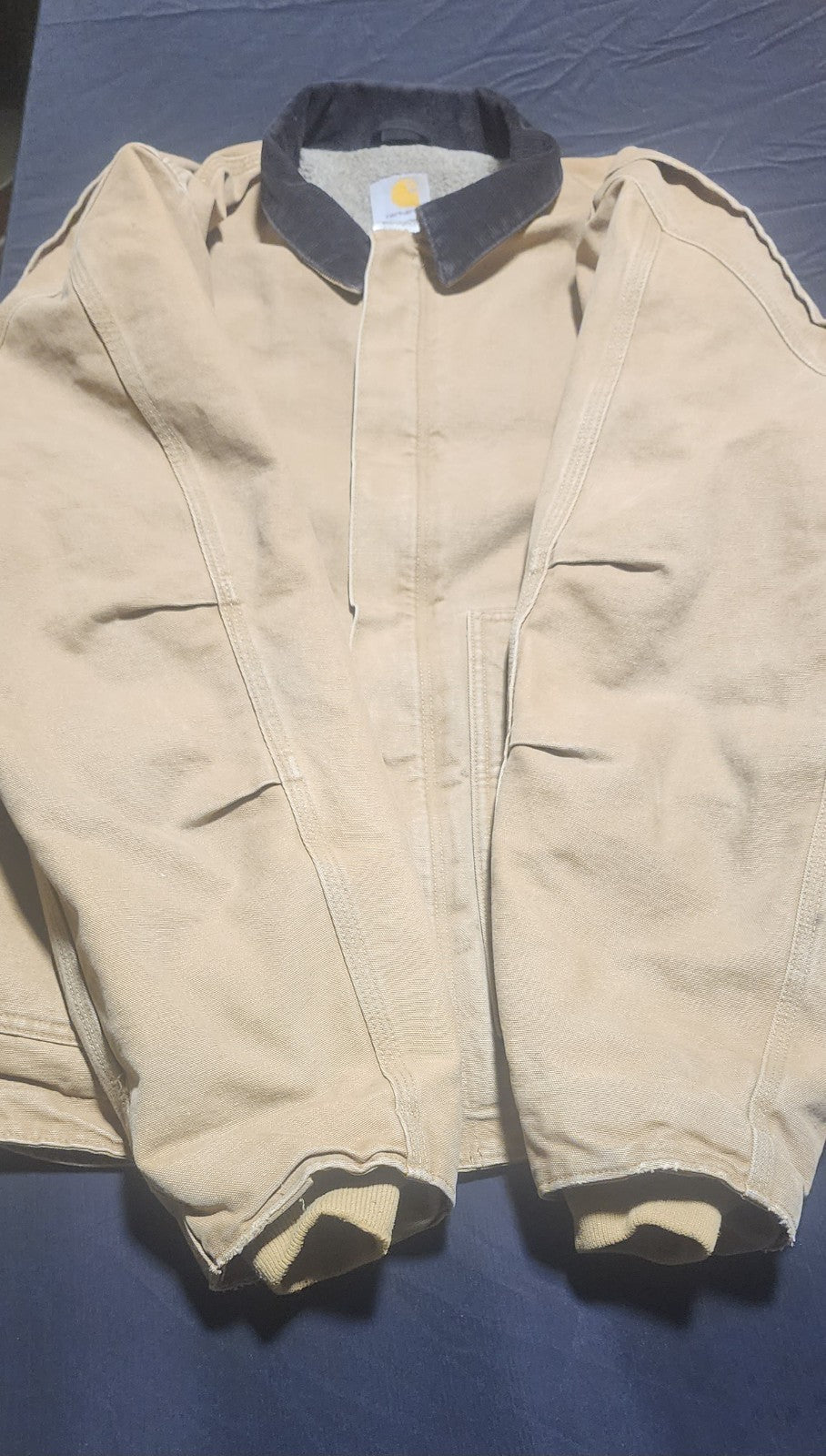 Vintage  Carhartt Mens XL TALL Jacket J164 CML Sherpa Lined Canvas