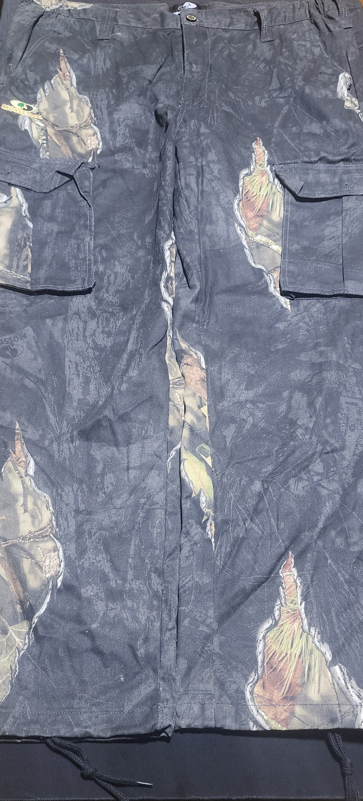 Mossy Oak Cargo Pants Size XL 40/42 Break Up Eclipse Camo Wide Leg Canvas Hunt