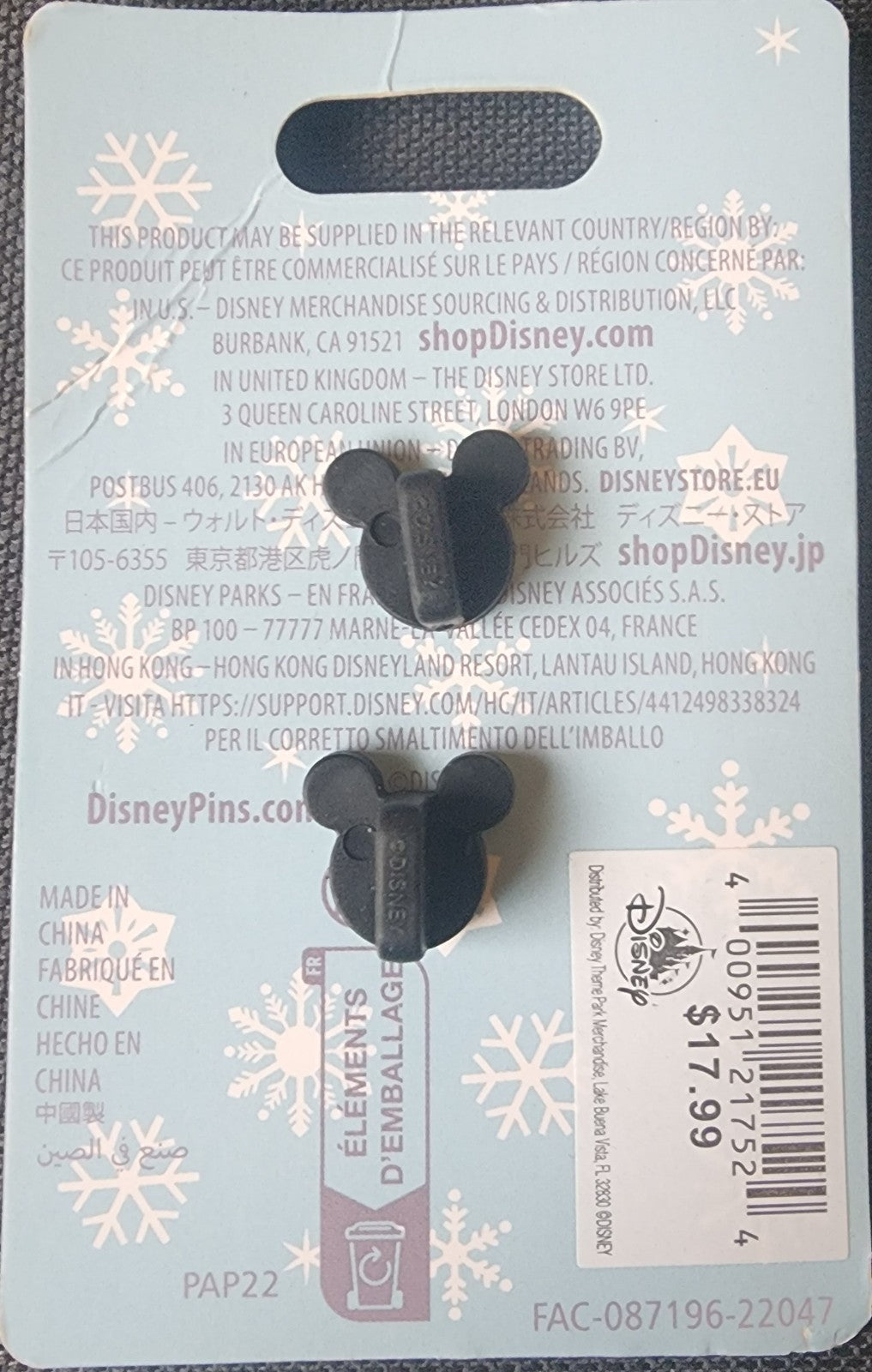 Lot of (2) Limited Edition Disney Pins 2022 Flower and Garden and Winter