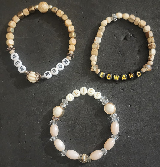 Twilight Saga - Edward, Alice, New Moon Friendship Bracelets Lot of (3)