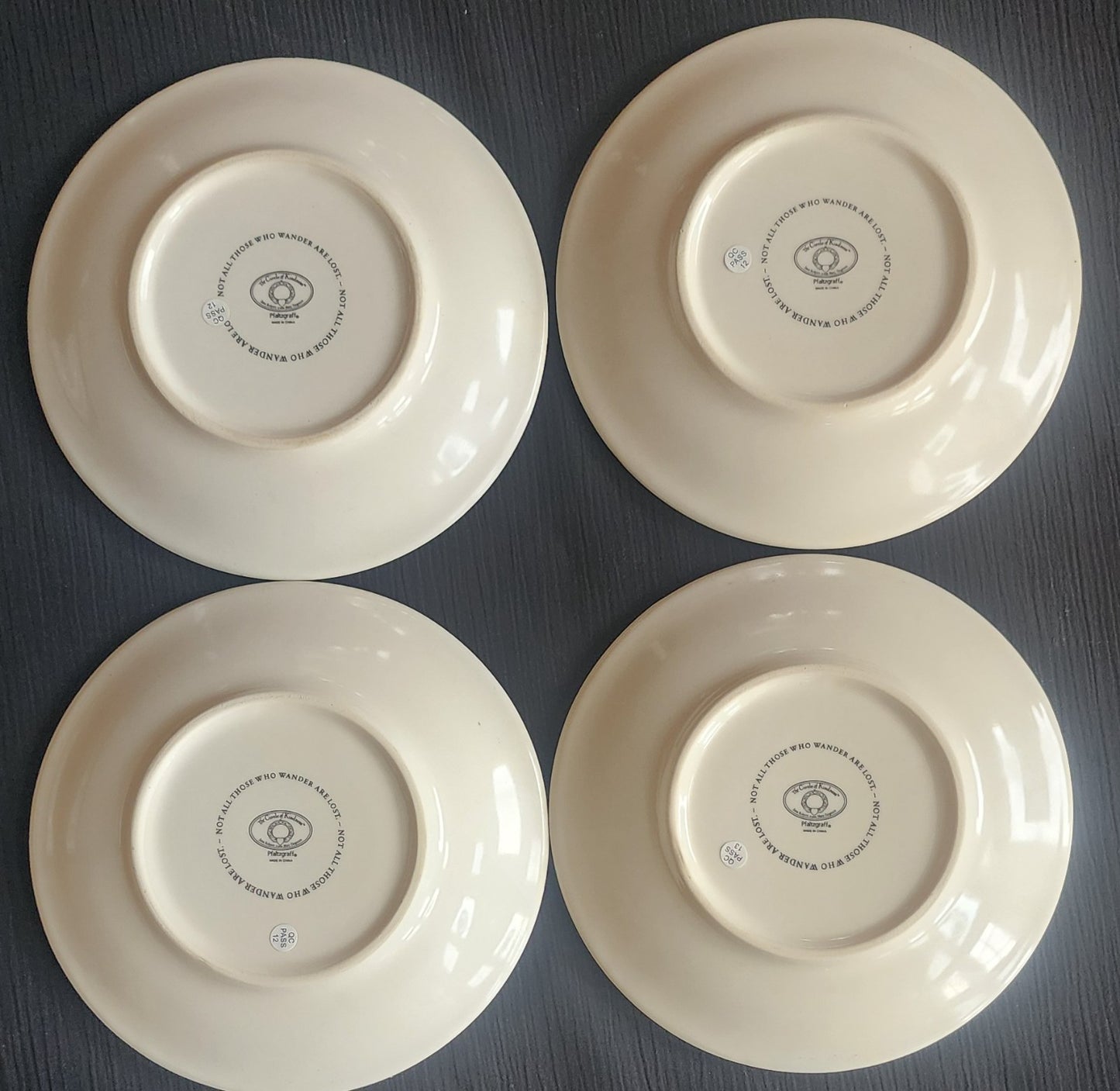 Pfaltzgraff The Circle of Kindness Topsy Turvy 6 1/4" Ceramic Plates - Set of 4