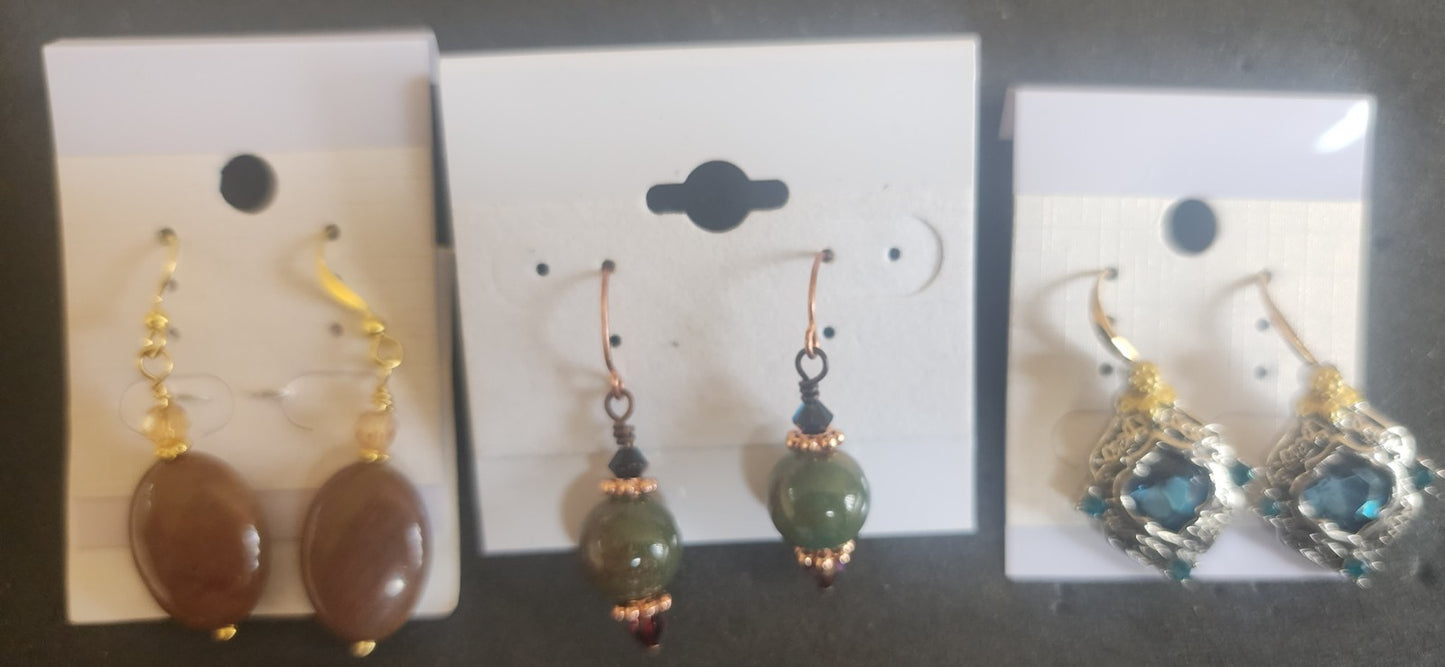 Vintage Estate Lot of (5) Pairs Earrings