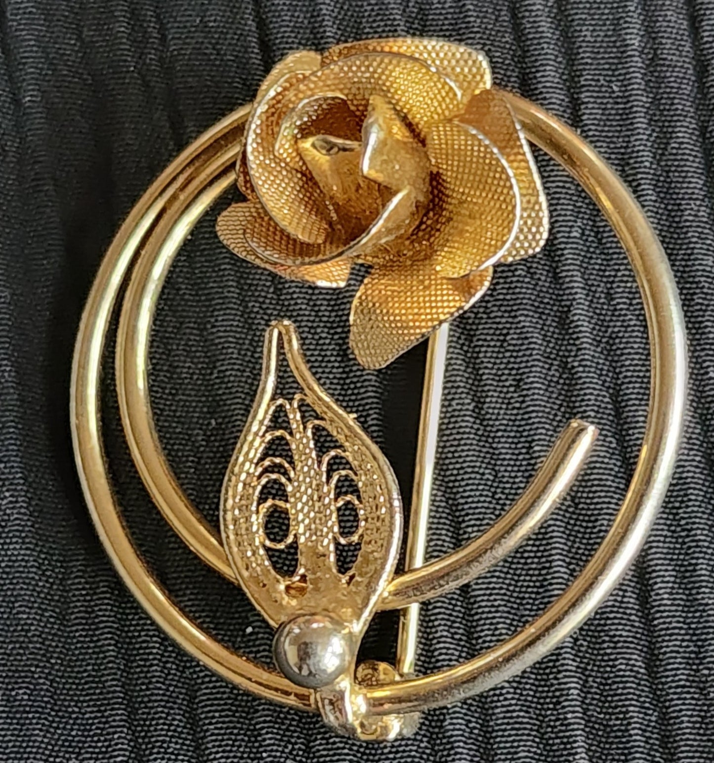 Sarah Coventry Cross Pendant Necklace and Gold Tone Brooch Vintage