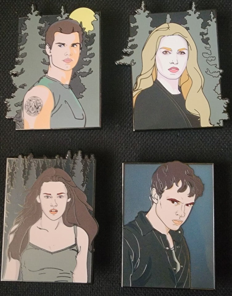 Lot of (3) Twilight Limited Edition + (1) Fantasy Portrait Pins by XANADU PINS