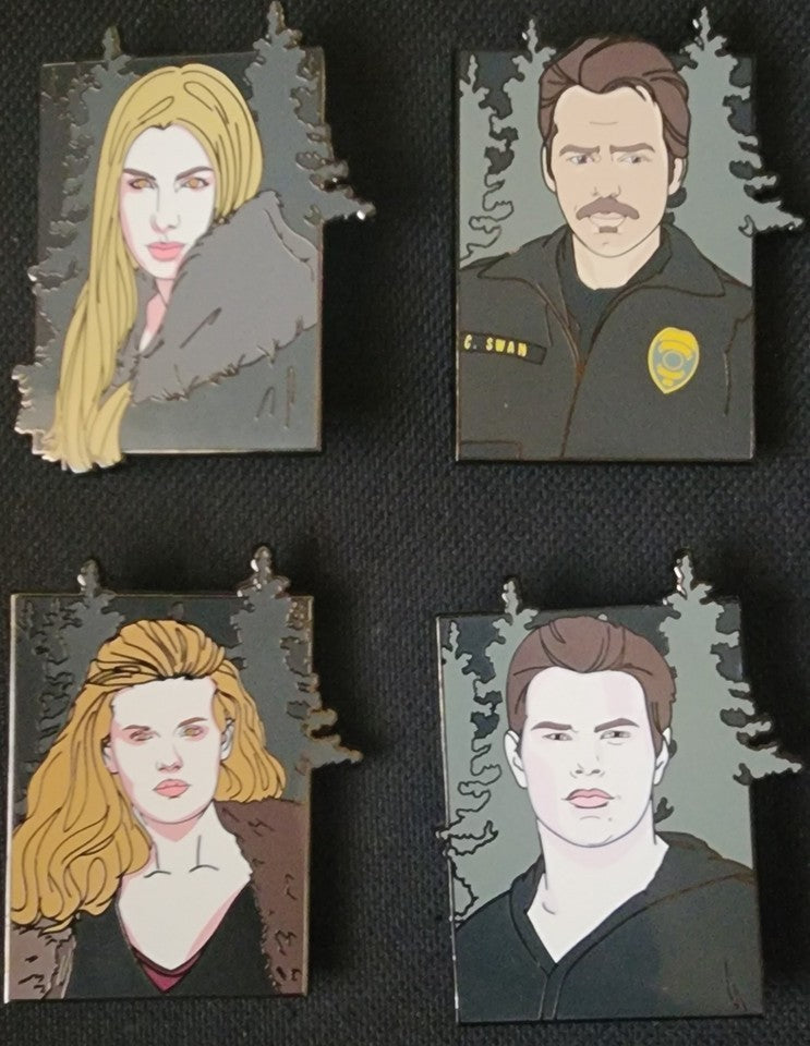 Lot of (4) Limited Edition Twilight Portrait Fantasy Pins By XANADU PINS