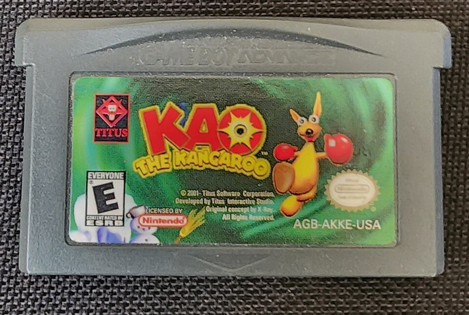Kao the Kangaroo (Nintendo GameBoy Advance, GBA) Game Cartridge Only, Tested