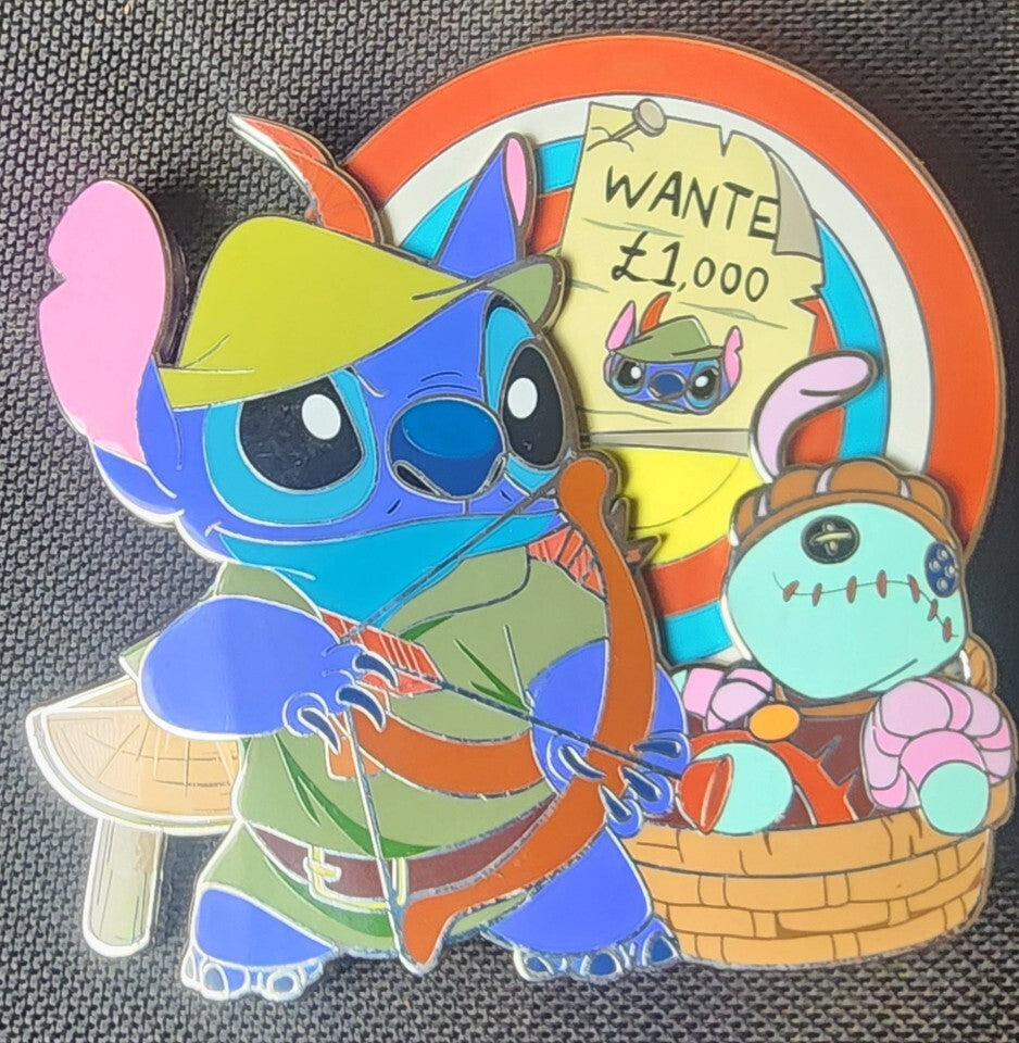 Disney Fantasy Pin Stitch Scrump Robin Hood Crossover Boogieman LE 35