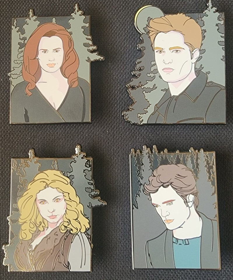 Lot of (4) Limited Edition Twilight Fantasy Portrait Pins by XANADU Pins