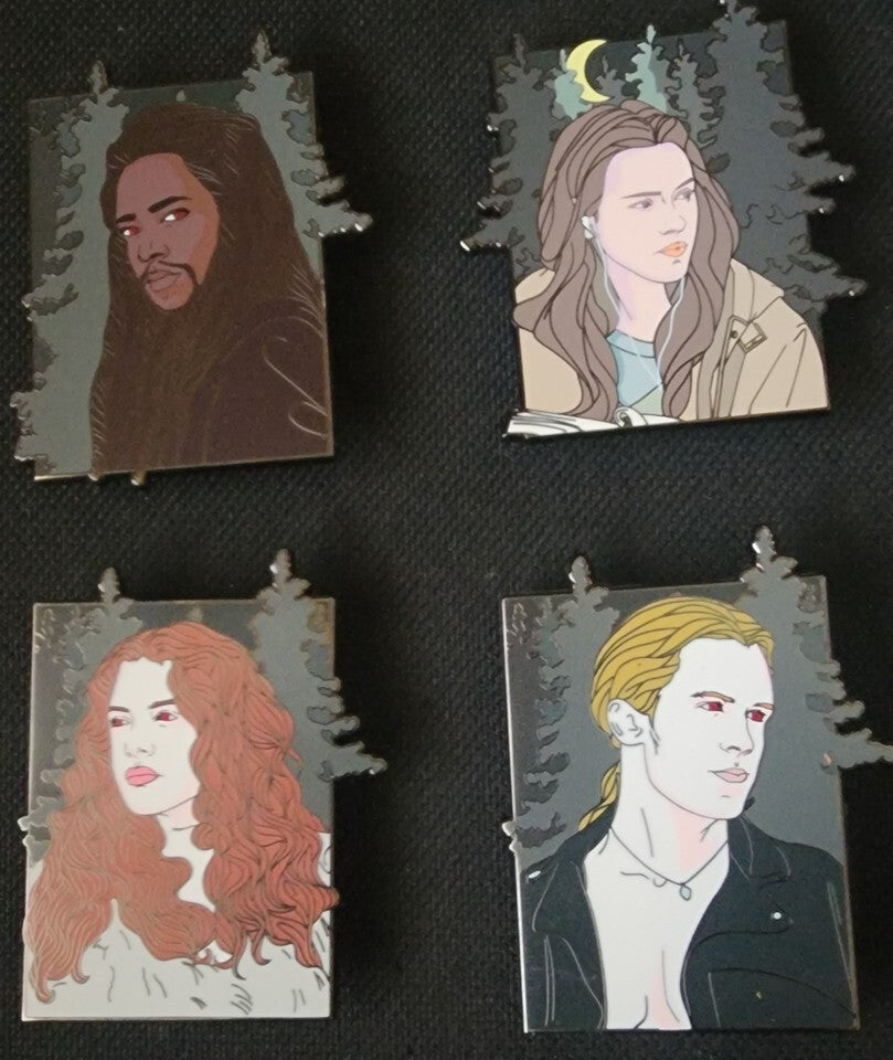 Lot of (4) Limited Edition Twilight Portrait Pins by XANADU Pins