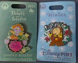 Lot of (2) Limited Edition Disney Pins 2022 Flower and Garden and Winter